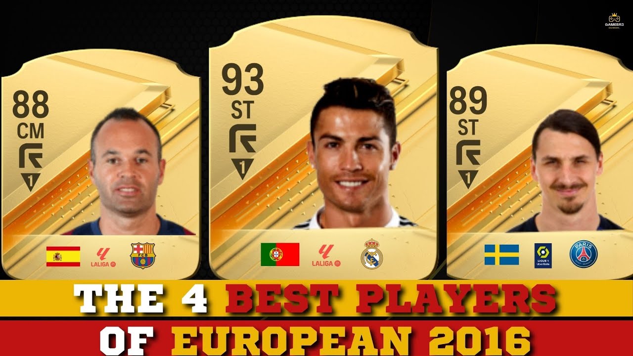 THE 4 BEST PLAYERS OF EUROPEAN 2016!!🤯🔥/ FIFA 16/ CRISTIANO RONALDO, INIESTA, NEUER...