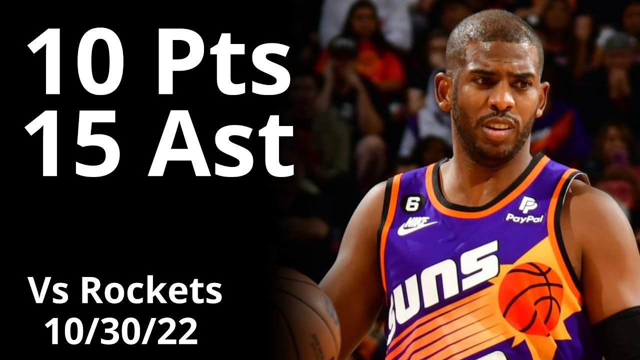 Chris Paul 10 Pts 15 Ast vs Rockets Highlights