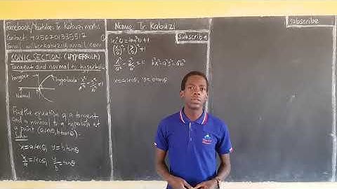 tangent and normal to Hyperbola........#africastruggle