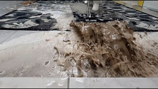 Brown water was coming out while washing a VERY large rug. Almost an hour of cleaning! + POV 💪😍🌊