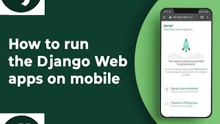 How to run Django Web Framework on Mobile Phone | Python screenshot 4