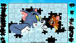 puzzle #5096 gameplay || HD funny frankly cute tom and jerry jigsaw puzzle game video  screenshot 4