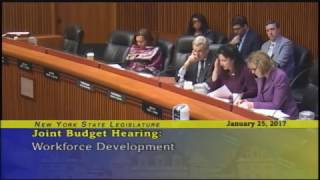 Senator Savino questions Michael Volforte of the NYS Governor's Office of Employee Relations