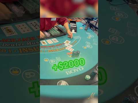 بلاك جاك بقيمة ٢٠٠٠ دولار مقامرة كازينو بلاك جاك كوميديا لاس فيغاس
