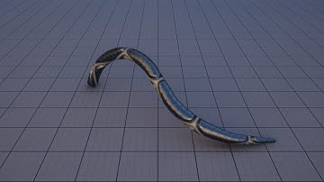 cylinder Worm 0.8 | procedural animation | physics control | Unreal Engine 5