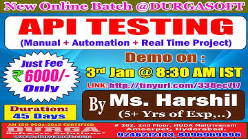 API TESTING Online Training @ DURGASOFT