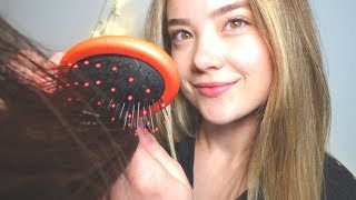 ASMR HAIR CUT, WASH, & STYLE ROLE PLAY! Real Brushing Sounds, Cutting, Spraying, Ear To Ear