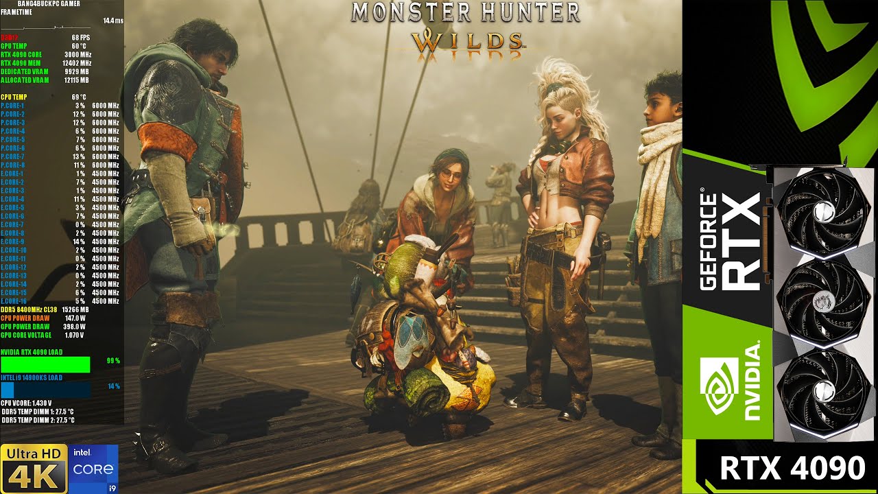 Monster Hunter Wilds Beta Highest Settings, DLAA 4K | RTX 4090 | i9 ...