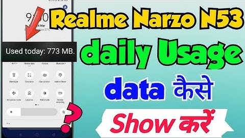 Realme Narzo N53 me Usage data kaise Show Kare | Realme Narzo n53 usage data show setting