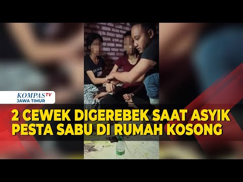 Tak Berkutik, Dua Cewek Digerebek Saat Asyik Nyabu di Rumah Kosong Bangkalan