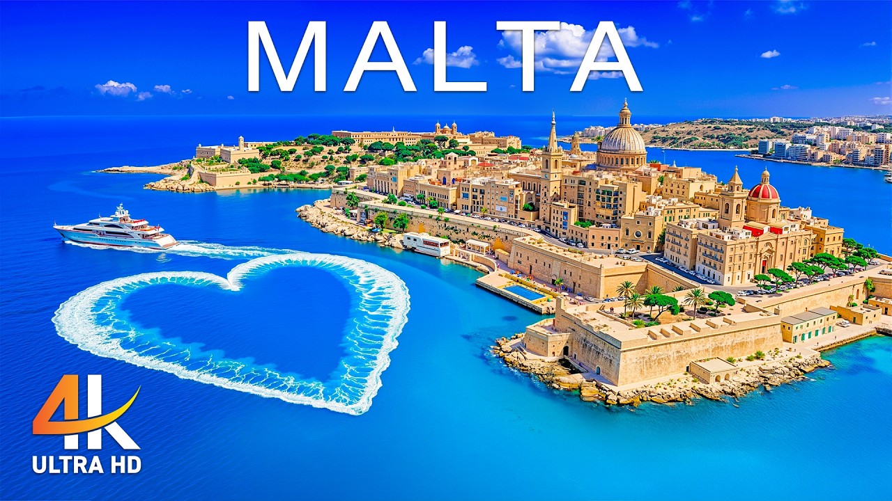 [4K] Мальта 4K – Древние каменные города, бирюзовые воды и атмосфера дип-хауса