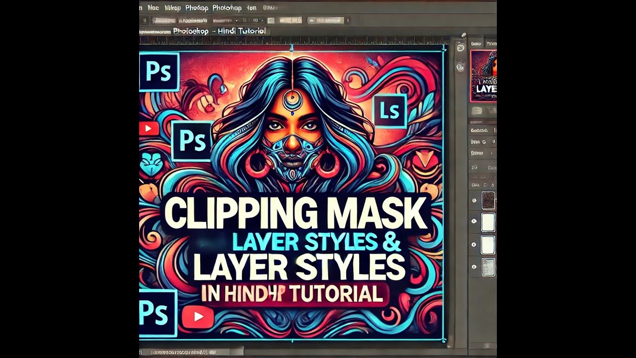 Clipping Mask and Layer Styles in Photoshop Hindi Tutorial | Step By ...