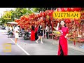 Walking in Vietnam. Streets of Nha Trang on the eve of Lunar New Year. Binaural Audio. [4K] 2021