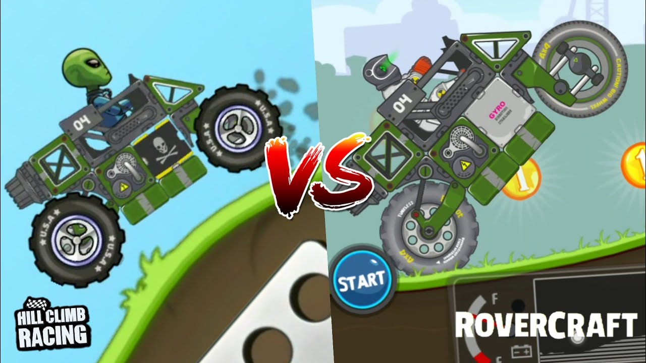 Hill Climb Racing Build Mod VS RoverCraft Build | Is It Awesome???