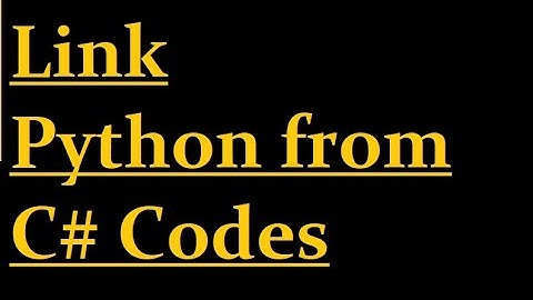 How to Integrate Python with C#