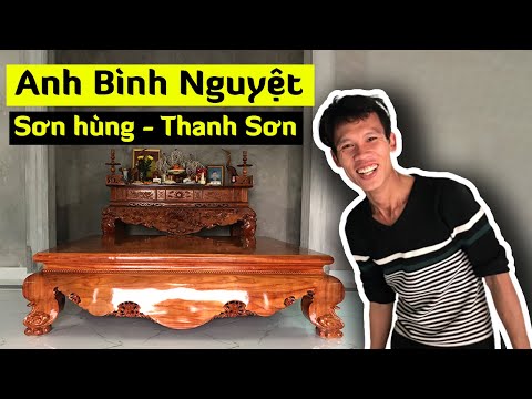 Sập Ngồi Trơn Gỗ Hương 1m8 2m2 anh Bình Nguyệt - Xóm Khuân, Sơn Hùng, Thanh Sơn, Phú Thọ