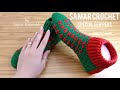 اجمل سليبركروشيه/لكلوك شتوى سهل وجميل للمبتدءين/  Easy and beautiful crochet slippers for beginners