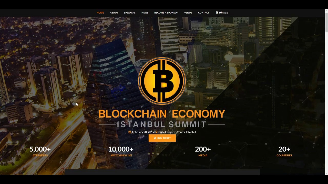 BLOCKCHAIN ECONOMY ISTANBUL SUMMIT CRYPTOCURRENCY EVENT 2019