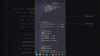 Tic Tac Toe bot #javascript #html #css #gamedevelopment #shorts screenshot 2