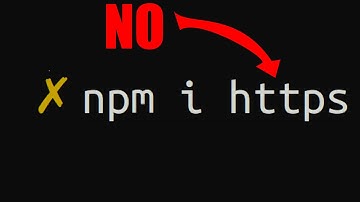 STOP NPM MET HET INSTALLEREN VAN HTTPS