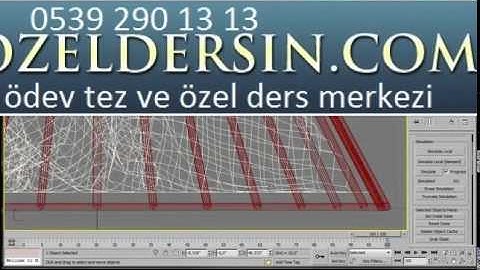 3ds Max Lace Cloth Tutorial 0539 290 13 13 | bitirme tezi