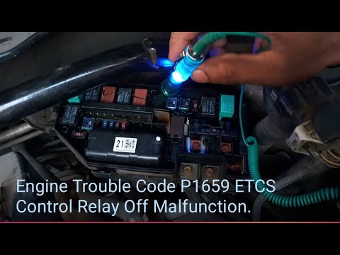 Engine Trouble Code P1659 ETCS Control Relay Off Malfunction.