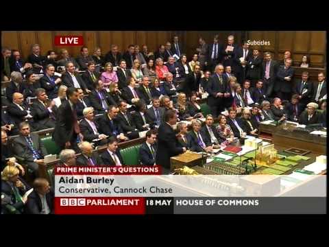 Aidan Burley asks about trade union funding on Pri...