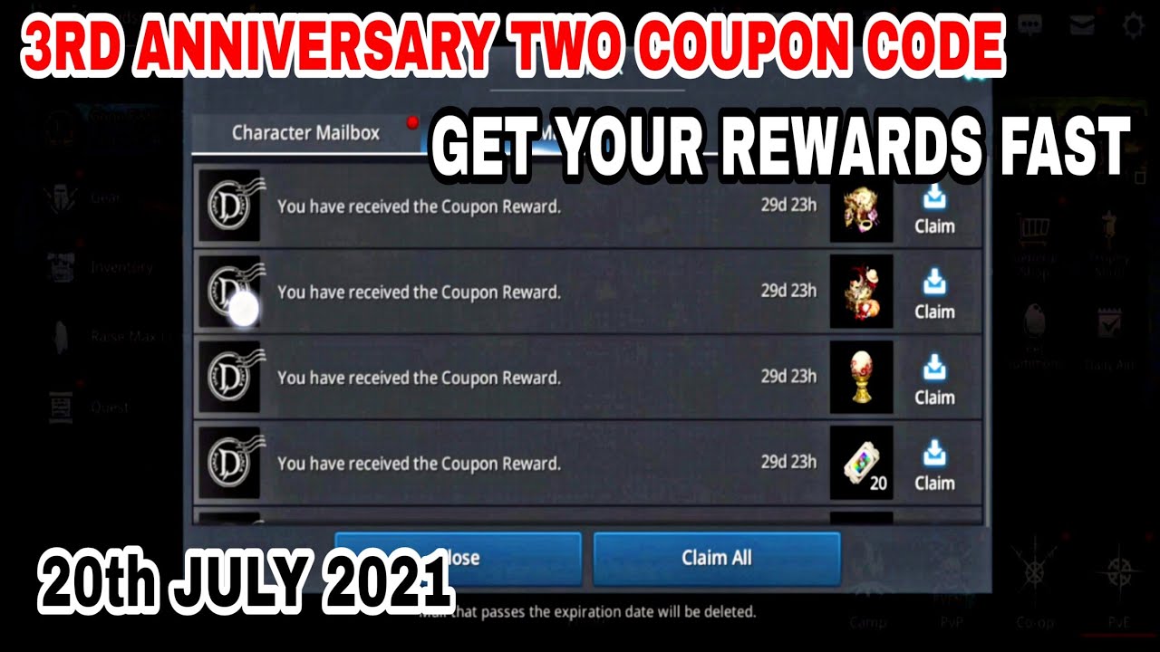 Darkness Rises 3rd Year Anniversary Two coupons code ! Get Your Rewards