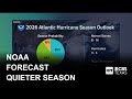 NOAA forecasts quieter hurricane season