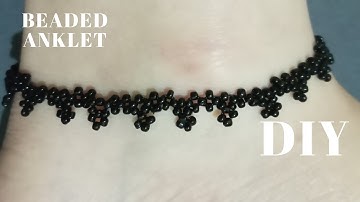 Simple and easy to make beaded anklet for beginners