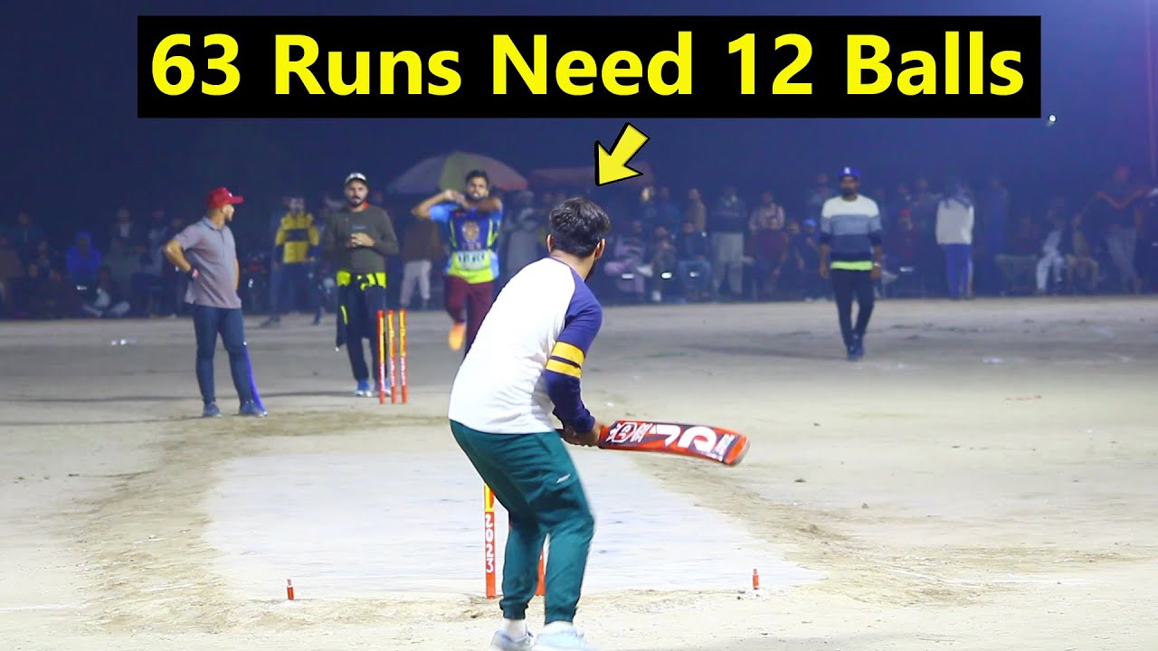 Unbelievable Batting 63 Runs Need 12 Balls Best Match in The Cricket ...