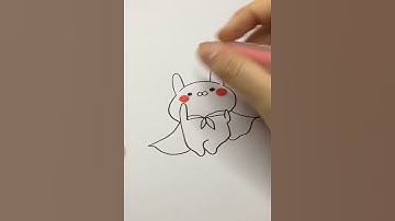 Dạy vẽ và tô màu con thỏ bay #shorts