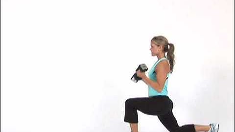 Walking Lunge w/ Bicep Curl
