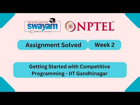 Getting Started with Competitive Programming Week 2 | NPTEL ANSWERS 2026 #nptel2026 #myswayam #nptel