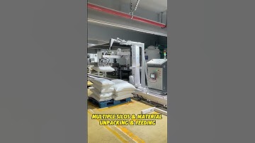 Multiple silos& materials Unpacking & Feeding😎 #palletizer #plastic #depalletizer #robot#automation