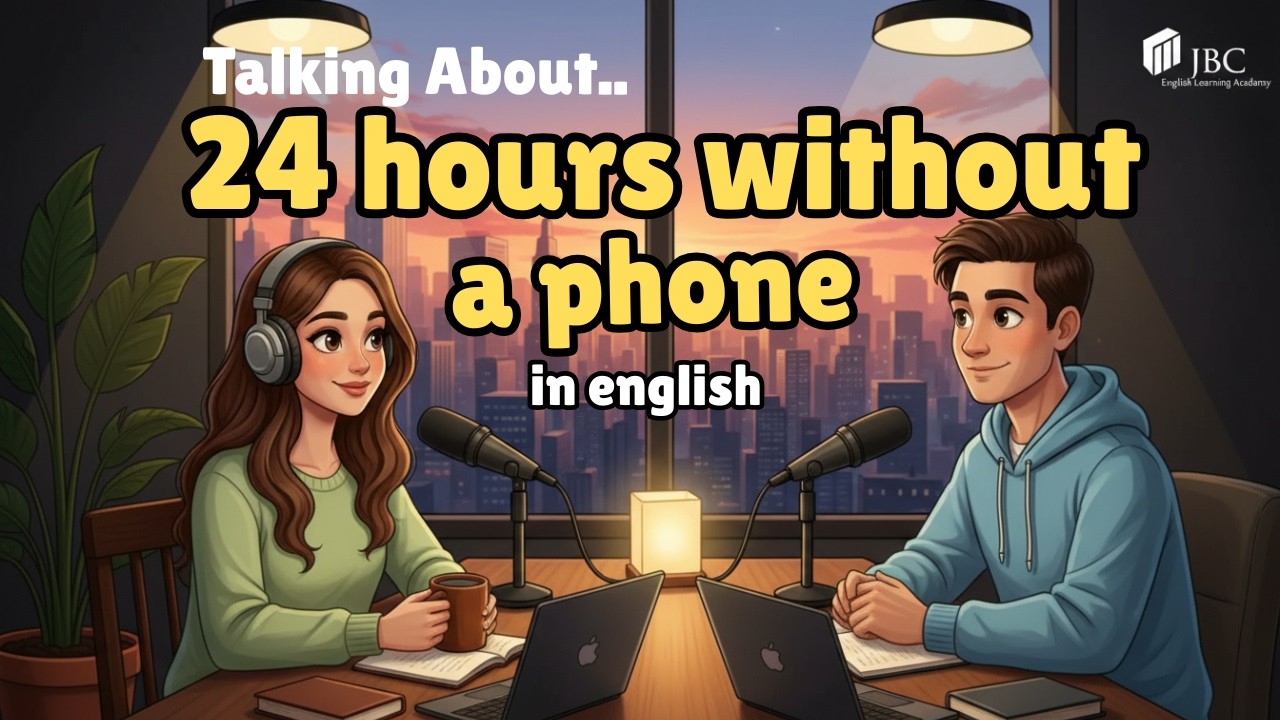 Surviving 24 hours without a phone | Easy English conversation