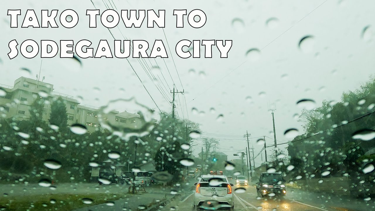Rain Drive 4K Japan Chiba Tako Town to Anesaki-Sodegaura Interchange (Long Drive)