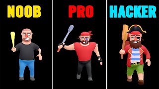 NOOB vs PRO vs HACKER in Hit Master 3D: Knife Assassin | GokuNoob screenshot 5