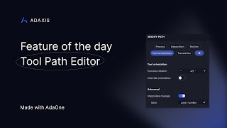 Feature of the Day - Tool Path Editor