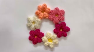 How to crochet puff flowers. Easy to make pattern