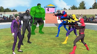Team 5 Superheroes Pro | Story Hulk 3 vs Avengers 3 vs Venom 3 - Rescuing Iron Man from Thanos