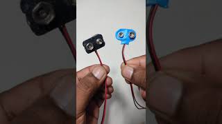 new idea, 9 volt Battery connector making #shorts