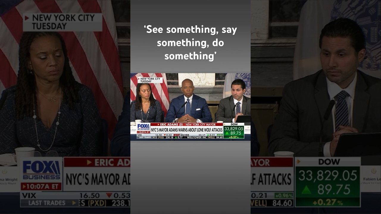 NYC mayor warns residents to ‘beware’ of ‘lone wolf’ attacks in wake of Israel war #shorts