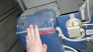 Power coat oven down. Burner control issue and VFD issue. Walk through after repair. Short clip.