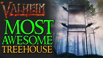 I Build The Most Awesome Treehouse in Valheim - Timelapse