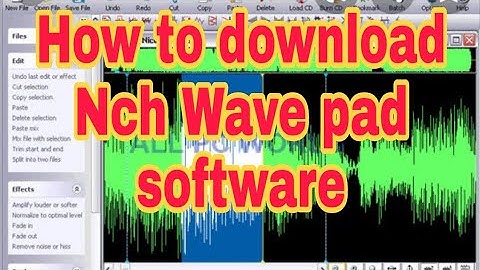 How to download Nch wave pad software for windows !!  #NchAudioEditor
