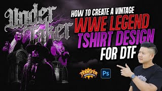 How to Design a 90s Wrestling Shirt with Halftone Effects for DTF Printing screenshot 5