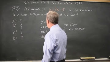 SAT Oct 2019: Slope - question #4-7