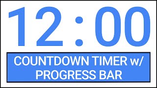 12 min Countdown Timer w/ Progress Bar #Timer #Countdown