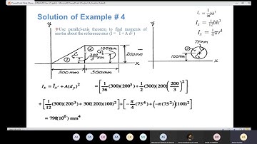 Statics Lecture 21 part 2 ( MOMENTS OF INERTIA FOR COMPOSITE AREAS)